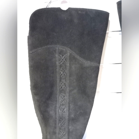 Vince Camuto Black Knee-High Womens Boots Leather Sz. 9 New with Tags Wide Calf - Picture 6 of 16